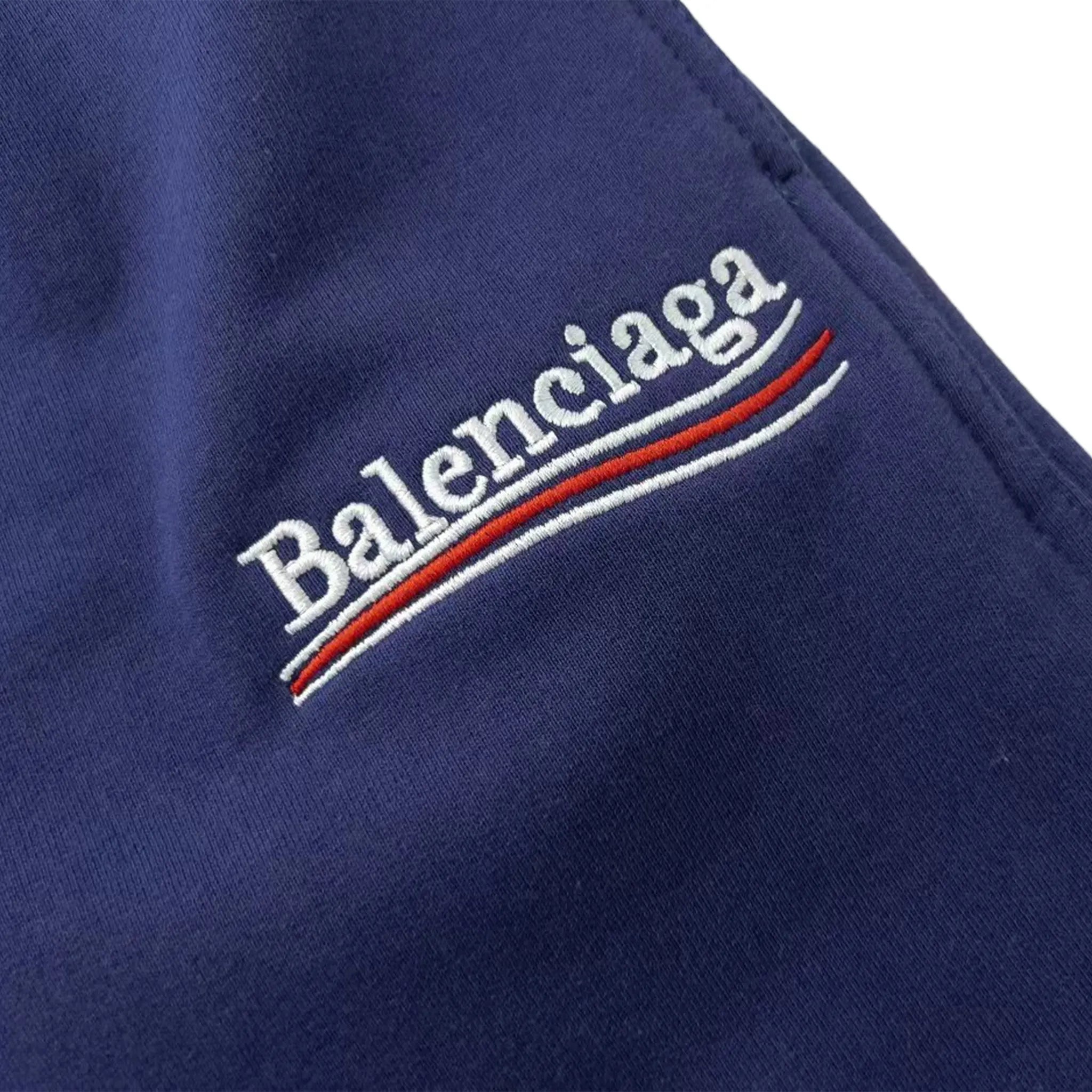 Detailed View of Preloved - Balenciaga Political Logo Kids Navy Shorts